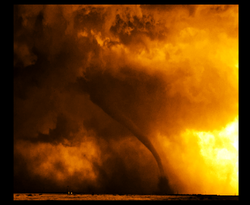 FalcnStormChase's tweet photo. Hamlin, TX Tornado (6-17-23) flipped photo horizontally and fiery colors. #tornado #weather #wxtwitter #twitter #X #wxX #twister #tornadoes #hamlintx #txwx #FALCONWX https://t.co/AYtCQScMg7