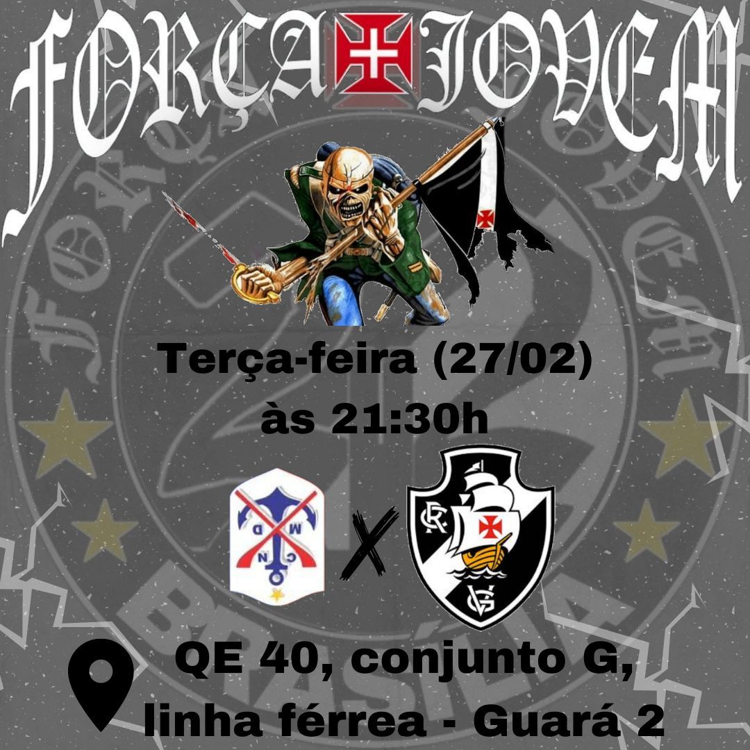 ALÔ TROPAAAAA! HOJE É DIA DE VASCO!!!! 

ANOTEM O ENDEREÇO DA NOSSA NOVA SEDE : QE40 CONJUNTO G - LINHA FÉRREA (LOJA DE ESQUINA)
GUARA 2.