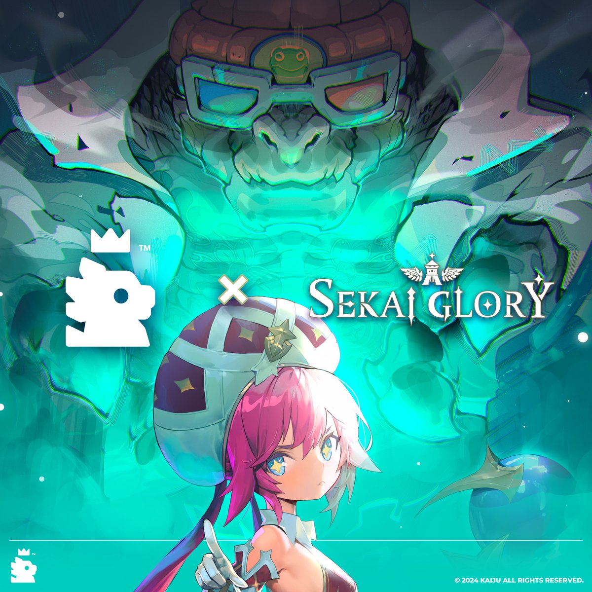 KaijuKingz's tweet photo. We are extremely excited for Kaiju to be joining @SekaiGlory, the first anime TCG in Web3, launching on @blast_L2 💥

All Kaijus will be receiving a $GLORY airdrop for signing up, enough to pick up a pack and get started.

If you're lucky, you'll pull the Kaiju collab card 🦖 https://t.co/GmOkN8eS7O
