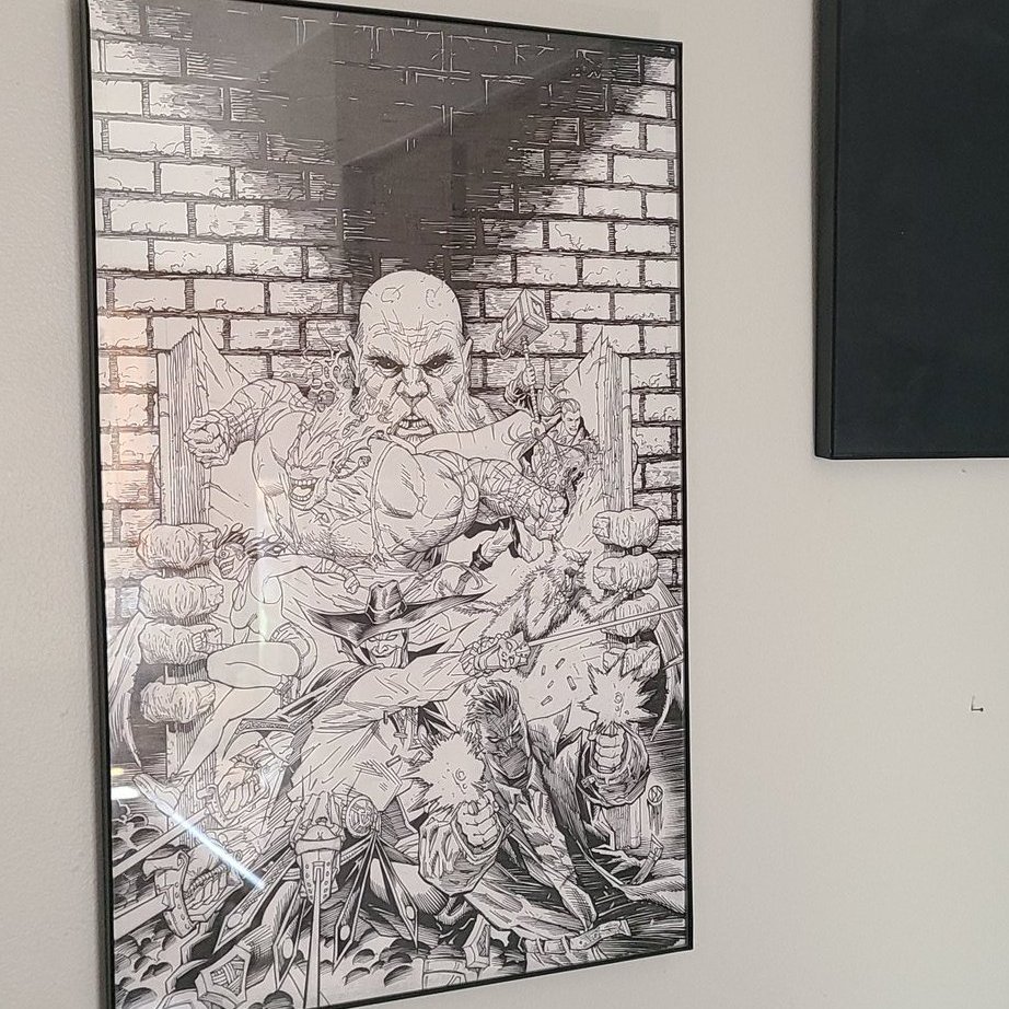 Phill Diaz (@fillpops) on Twitter photo Finally got to put some art up in the new place!
Some amazing work from <a href="/draw1ngbl00d/">Dan Dahl</a> <a href="/EJMorges/">☣ EJ Morges ☣</a> <a href="/thewolfmaria/">Maria Wolf 🐺 🇲🇽🇺🇸 (commissions closed)</a> <a href="/shelbywankenobi/">AMERICANDISCHORD.COM</a> <a href="/Maxidalloart/">Maxi Dallo</a> Simon Bisley and Doug Mahnke.
Adding more soon!
#traditionalart #ComicArt #originalcharacter Finally got to put some art up in the new place!
Some amazing work from <a href="/draw1ngbl00d/">Dan Dahl</a> <a href="/EJMorges/">☣ EJ Morges ☣</a> <a href="/thewolfmaria/">Maria Wolf 🐺 🇲🇽🇺🇸 (commissions closed)</a> <a href="/shelbywankenobi/">AMERICANDISCHORD.COM</a> <a href="/Maxidalloart/">Maxi Dallo</a> Simon Bisley and Doug Mahnke.
Adding more soon!
#traditionalart #ComicArt #originalcharacter