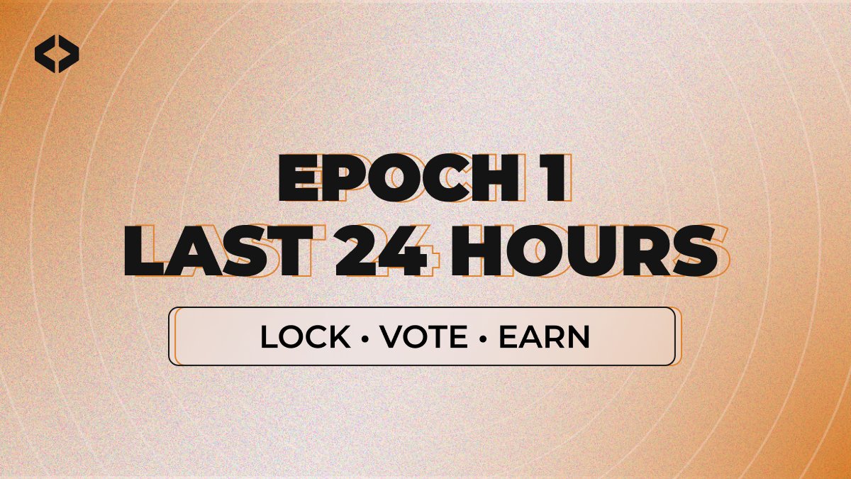 Last 24 hours for the epoch to flip!

Keep in mind
🔸Cast your votes before the current epoch ends
🔸If you want to delegate your voting power, do it before the current epoch ends so it's used in the next one
🔸Lock your $LYNX tokens before the new epoch starts to have vote power
