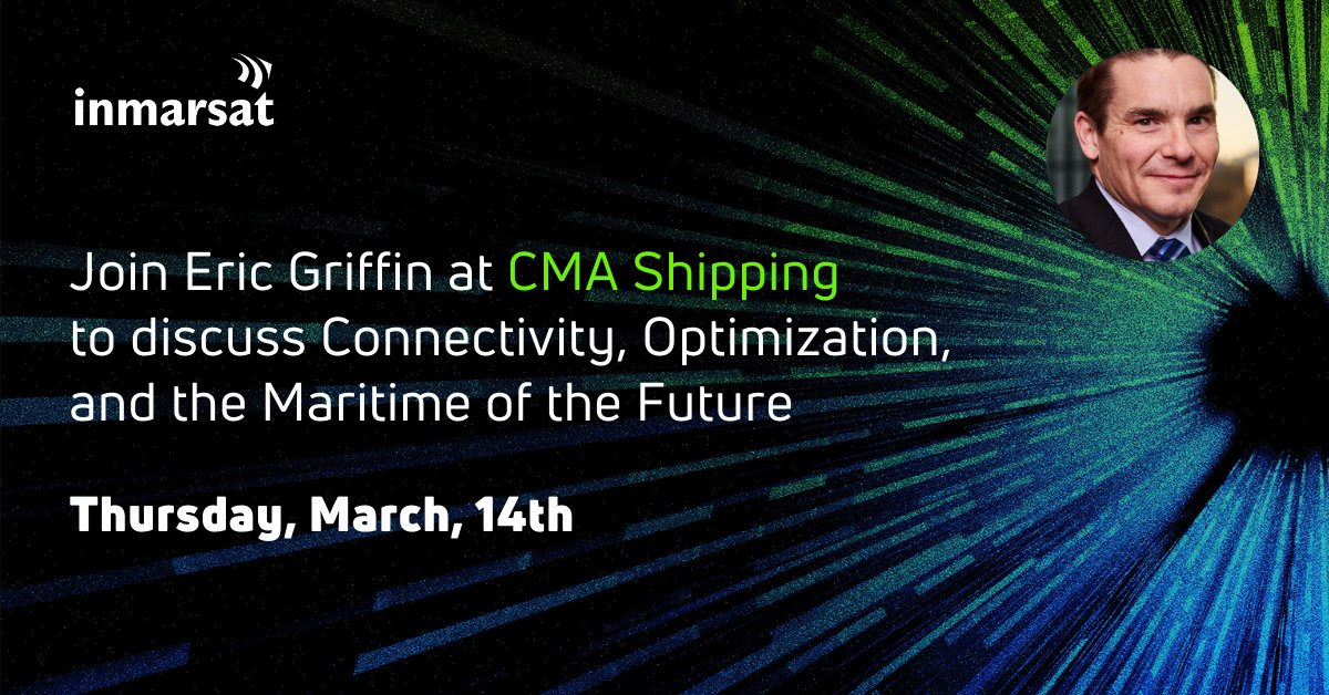 viasat's tweet image. Join Inmarsat Maritime&apos;s Eric Griffin at #CMAShipping where he&apos;ll be discussing how #satellitetechnology is enabling IoT-based ship-to-shore #connectivity that enhances fleet utilization, streamlines commercial processes and reduces carbon emissions. More: bit.ly/3URiNAN