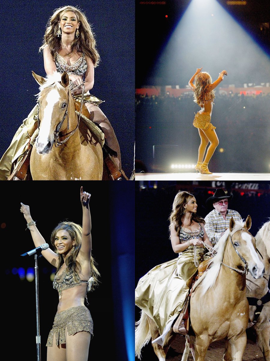 in 2004, Beyoncé performing at the Houston Rodeo. it's RODEO time 🤠🐎
