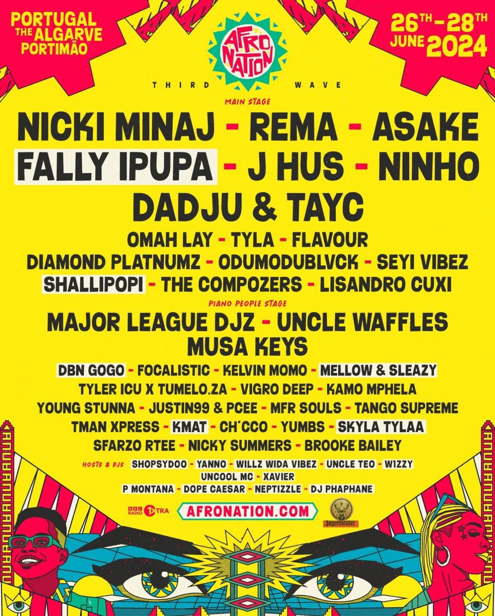 AfroNation has announced wave 3 of its Portugal 🇵🇹  Festival.