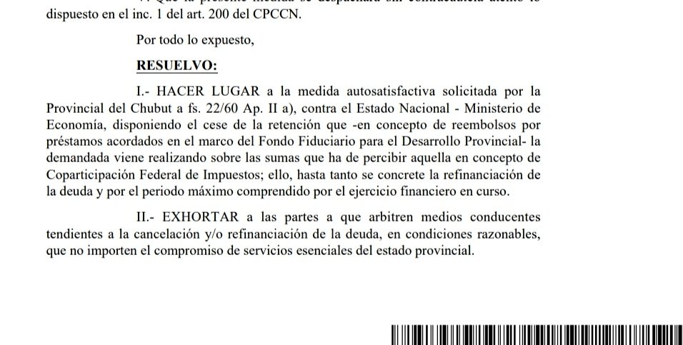 La Justicia Federal falló a favor de Chubut, dándole la razón al gobernador @NachoTorresCH, y no podrán seguir reteniendo lo que pertenece a la provincia. Queda demostrado lo fuerte que somos cuando peleamos todos juntos por lo que nos corresponde.