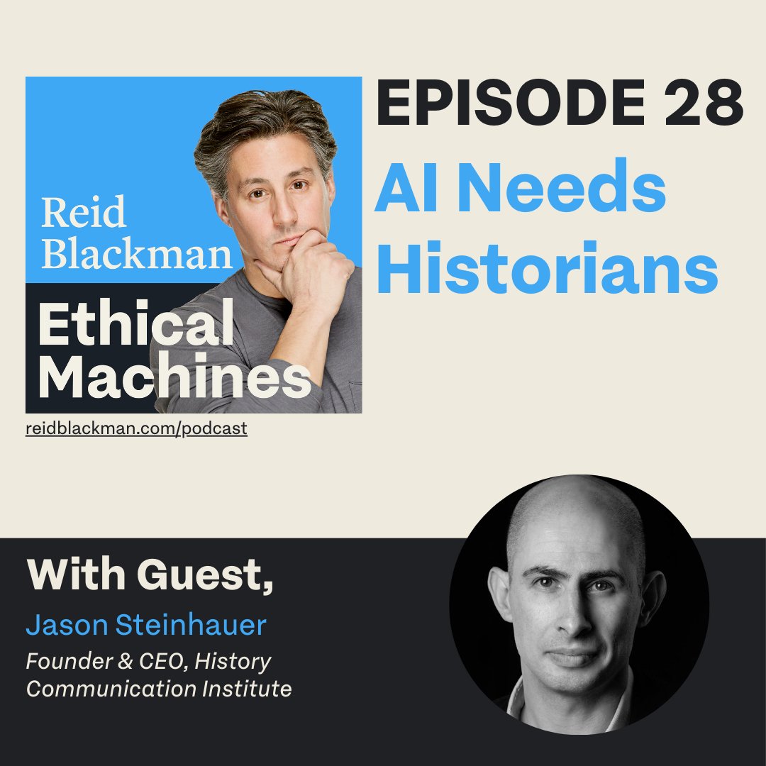 I'm the guest on the new episode of the 'Ethical Machines' podcast, hosted by @ReidBlackman. We discuss how the humanities should be more integrated into tech conversations, particularly at the policy level. Listen on Apple, Spotify, etc ➡️ podcasts.apple.com/us/podcast/ai-…