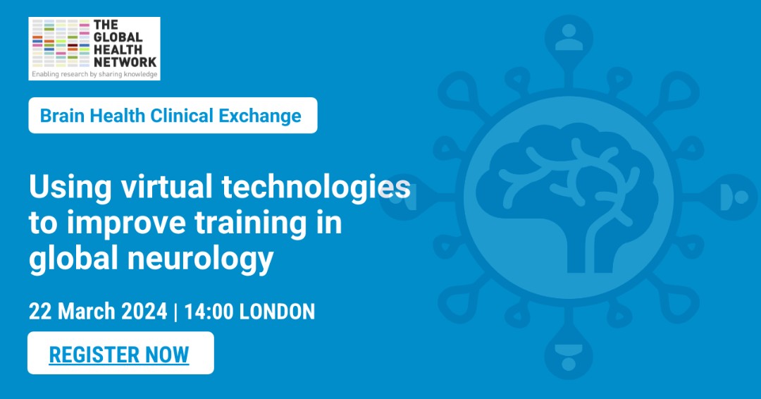 Join the Global Neurology Training workshop on 22 March, 14:00 UK time!

▶️ Explore virtual tech in neurology training.
▶️ Learn how #telemedicine is changing African Movement disorders management.
▶️ Discover Teleneurology's EEG use in Zambia.

Register: bit.ly/3TbpNHq