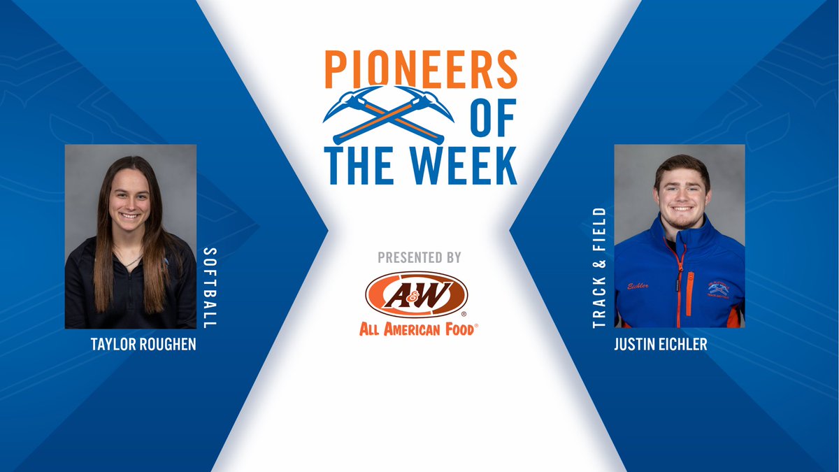 UW-Platteville Athletics (@uwp_pioneers) on Twitter photo Congrats to the #Pioneers of the Week (presented by the Platteville A&W)! #SwingTheAxe
Justin Eichler - <a href="/UWPlattTrackXC/">UW-Platteville Track/XC</a>
Taylor Roughen - <a href="/UWPlattSoftball/">UW-Platteville Softball</a>
#uwp #uwplatteville #platteville Congrats to the #Pioneers of the Week (presented by the Platteville A&W)! #SwingTheAxe
Justin Eichler - <a href="/UWPlattTrackXC/">UW-Platteville Track/XC</a>
Taylor Roughen - <a href="/UWPlattSoftball/">UW-Platteville Softball</a>
#uwp #uwplatteville #platteville