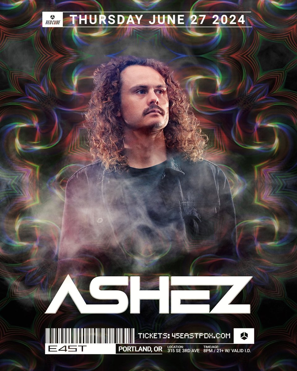 Today’s announcement is smoking hot! 🔥 @ashezmusic is bringing all that wonky bass to the club on Thursday, June 27th! 🔊😵‍💫