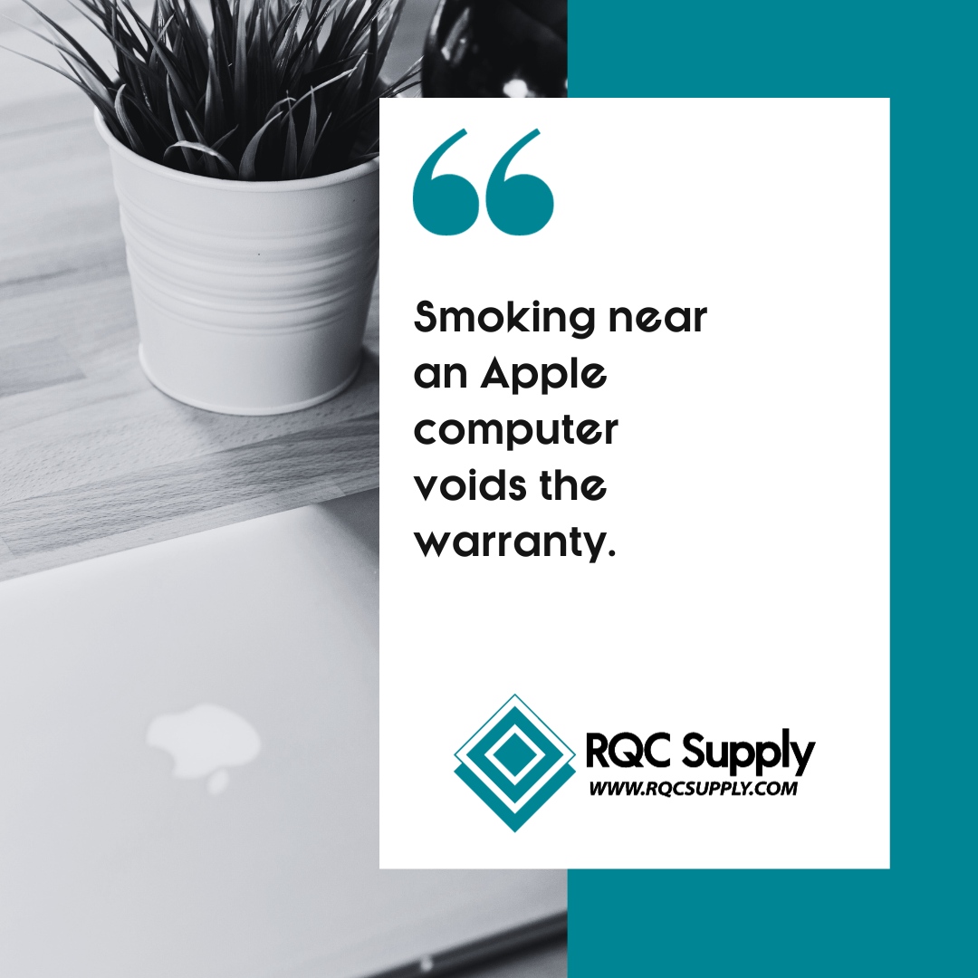 RQCSupply's tweet photo. #DidYouKnow smoking near an Apple computer actually voids it's warranty? 🤔

.
#RQCSupply #craftingmadeeasy #funfact #themoreyouknow #tuesdayfacts #factoftheday #fact https://t.co/mcJ8WEoDwb