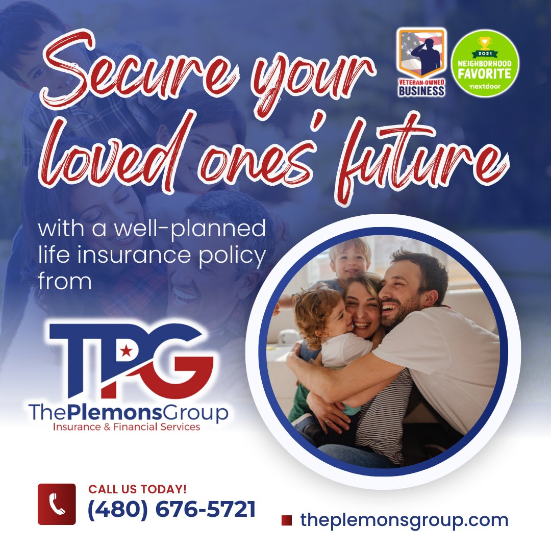 ThePlemonsGroup's tweet image. Secure your loved ones' future with a well-planned life insurance policy from The Plemons Group. Discover your options on our website! #SecureYourFuture #LifeInsuranceOptions #FinancialPlanning #ProtectYourLovedOnes theplemonsgroup.com/life-insurance/