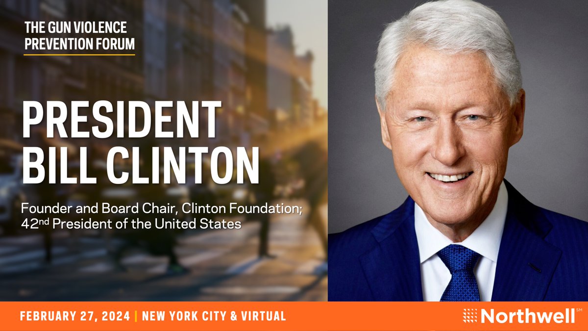 And now, a special keynote address from @BillClinton, founder and board chair of the @ClintonFdn and 42nd President of the United States. #PreventGunViolence Join us at PreventGunViolence.com.