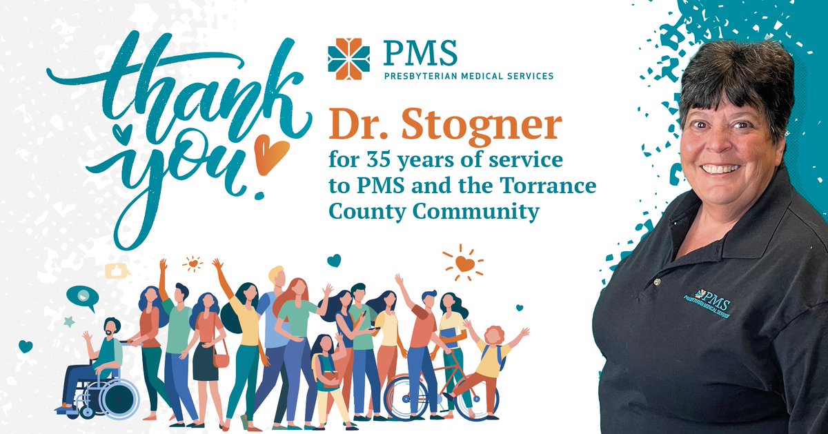 Today we'd like to celebrate Dr.Stogner on her upcoming retirement. Let’s take a moment to thank Dr. Stogner and express our gratitude for everything she has done for PMS and the community. 

#PresbyterianMedicalServices #MoriarityNM #EstanciaNM