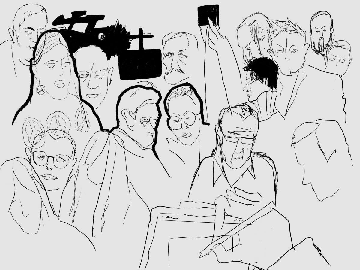 memorial_soc's tweet photo. Рисунки Инги Христич с сегодняшнего оглашения приговора правозащитнику, сопредседателю ЦЗПЧ Мемориал Олегу Орлову.
Суд приговорил Олега Петровича к 2,5 годам в колонии общего режима, его взяли под стражу в зале суда.
#артактивизм #freeOrlov #отвалитеотОрлова #HandsOffOrlov https://t.co/QZyoHefUu9