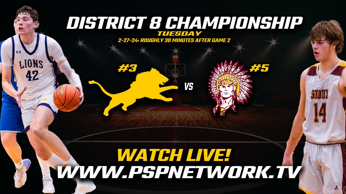 NetworkPsp's tweet image. BIG NIGHT IN CLASS B BASKETBALL! #2vs#5 for the District 8 Title!

🏆🏀 CLASS B BOYS DISTRICT 8 CHAMPIONSHIP ROUND:
Region Qualifier: MLS vs ORCS 4:30
Region Qualifier: Velva vs TGU  30 minutes after Game 1
DISTRICT CHAMPIONSHIP: #3 Bishop Ryan vs #5 Westhope-Newburg- 30 minutes