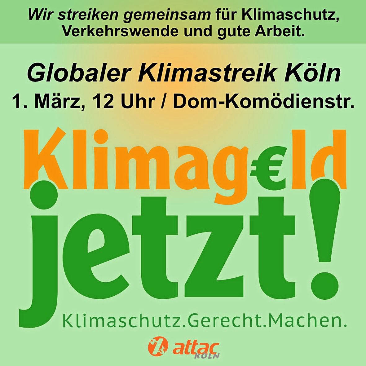 Attac Köln (@attackoeln) on Twitter photo * Auf zum globalen #Klimastreik! … in #köln
👉 Fr, 1. März, 12 Uhr: Dom/Komödienstr
👉 Klimaschutz.Gerecht.Machen.
attac.de/klimageld
👉 „Klimaschutz geht nur gerecht!“
#wirfahrenzusammen #klimageldjetzt #klimageld #attac
@attac_de @Sand_imGetriebe <a href="/NRWE_Tribunal/">RWE-Tribunal-NRWE-Komplex_beenden</a> * Auf zum globalen #Klimastreik! … in #köln
👉 Fr, 1. März, 12 Uhr: Dom/Komödienstr
👉 Klimaschutz.Gerecht.Machen.
attac.de/klimageld
👉 „Klimaschutz geht nur gerecht!“
#wirfahrenzusammen #klimageldjetzt #klimageld #attac
@attac_de @Sand_imGetriebe <a href="/NRWE_Tribunal/">RWE-Tribunal-NRWE-Komplex_beenden</a>