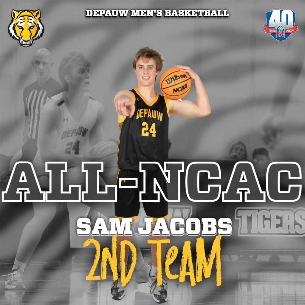 DePauwAthletics's tweet image. All-@NCAC men’s basketball selections are out and the @DePauw_MBB team earned two All-NCAC selections! Congratulations Sam Jacobs and Reph Stevenson for your All-NCAC honors! #TeamDePauw #d3hoops