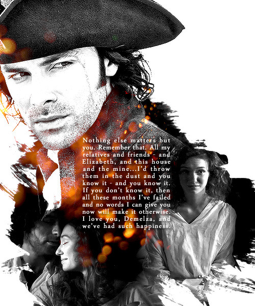 'Nothing else matters but you.' Ross & Demelza, one of the beautiful edits by xxsparksxx, Tumblr 🧡❤️ THIS is talent, taste, attention to details and aesthetics. Photo source: tumblr.com/xxsparksxx/131… #AidanTurner #EleanorTomlinson #Ross #Demelza #Poldark #TricornTuesday #quote