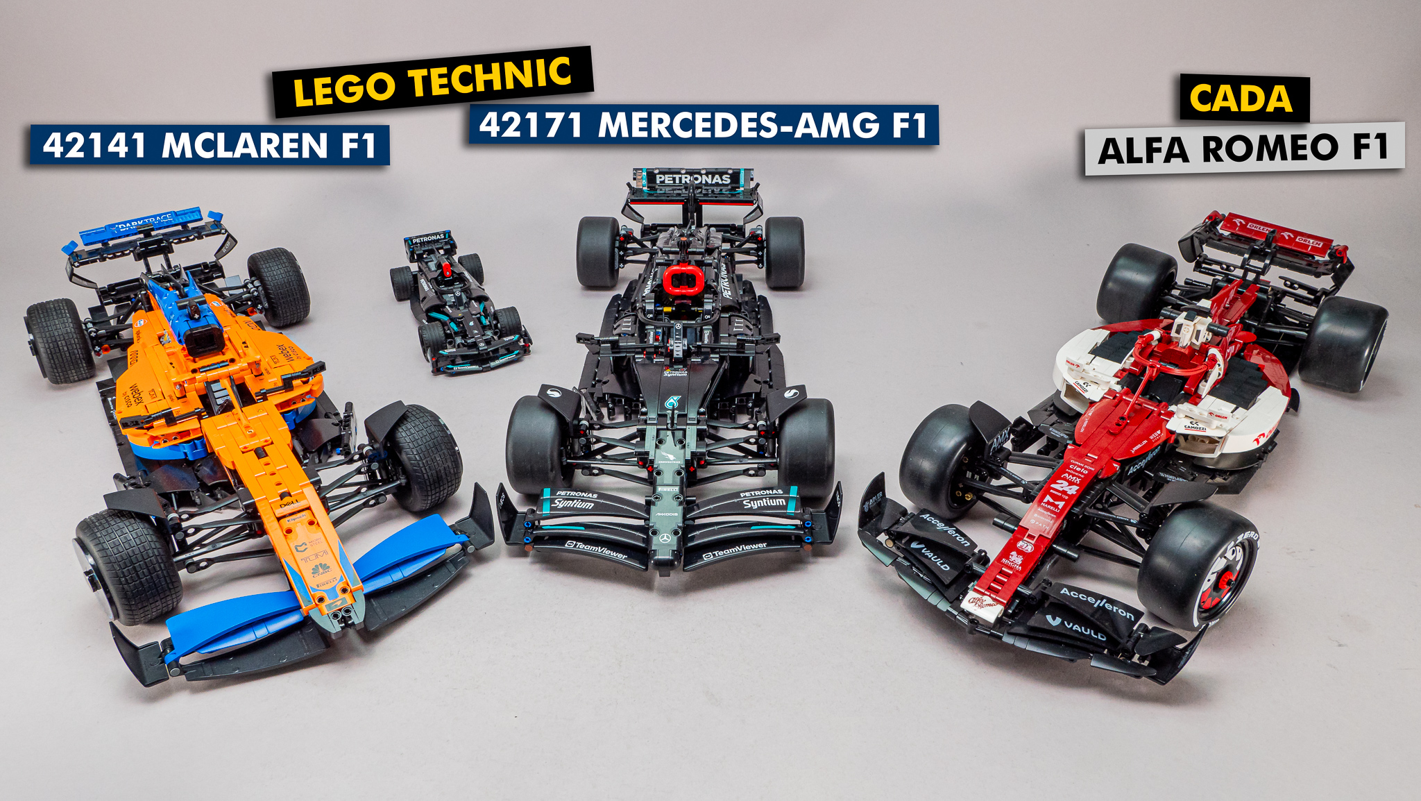 RacingBrick on X Here is the second part of my LEGO Technic 42171 42165 Mercedes AMG F1 W14 E Performance review video with a comparison to the 42141 McLaren F1 and CaDA