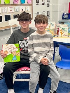 When your former first grade student reads to his little brother and the rest of the class ♥️   I'm so proud of you Michael! You are still the kindest, most thoughtful kid.  Thank you for thinking of us. You made my day! #amazinghuman #relationshipsmatter
