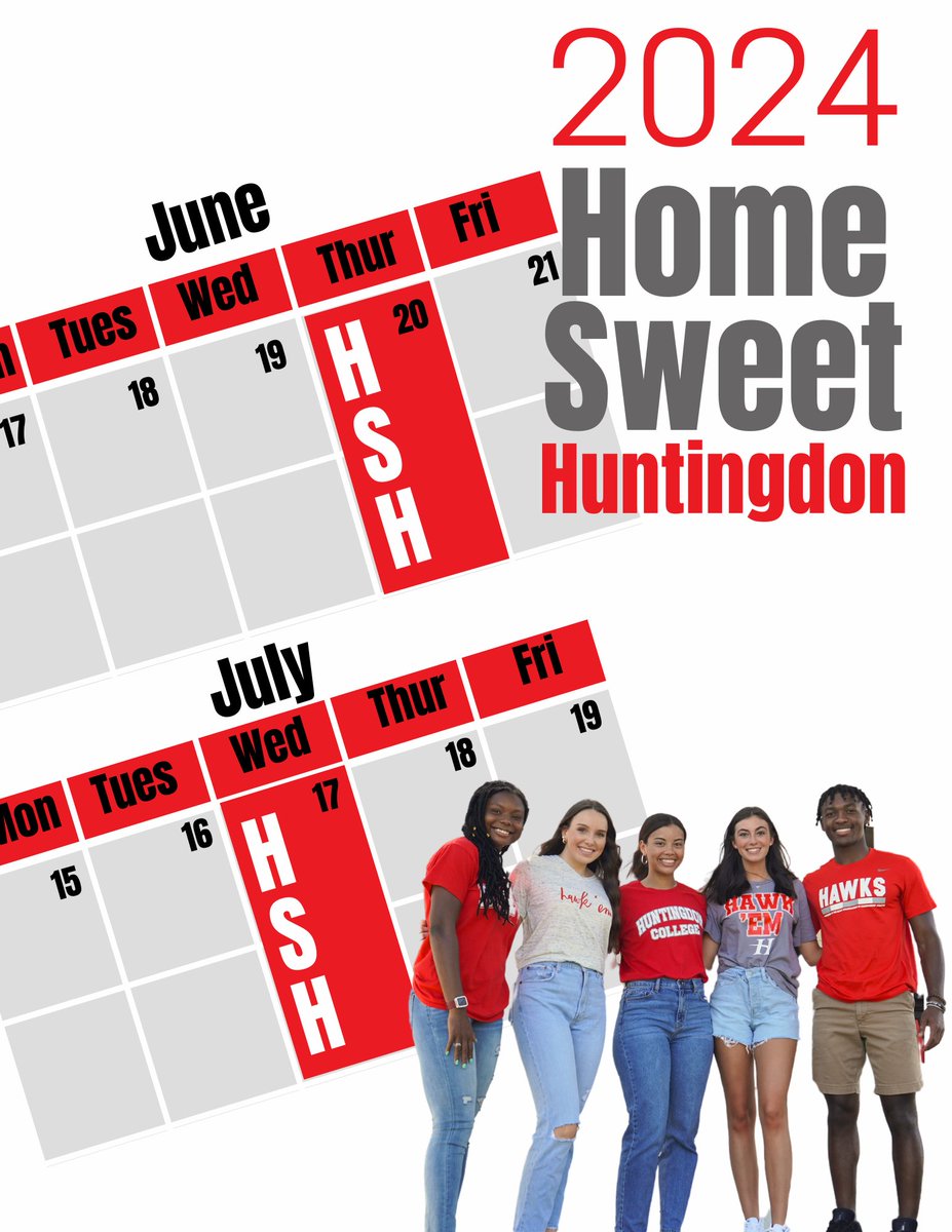 Save the Date!
Home Sweet Huntingdon registration is open for deposited students! Sign up using the link in our bio. 🤙🏼 ❤️ 
#HAWKEM #HSH