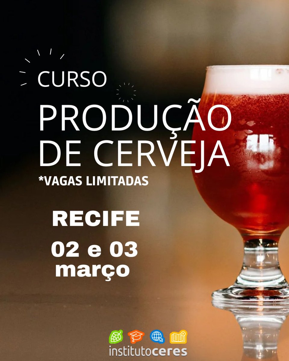 Curso de produção de cerveja artesanal do Recife nos dias 02 e 03 de março. Inscrições pelo nosso site ou pelo WhatsApp (81) 991247617

#cerveja #cursocerveja #cervejaartesanal #cervejacaseira