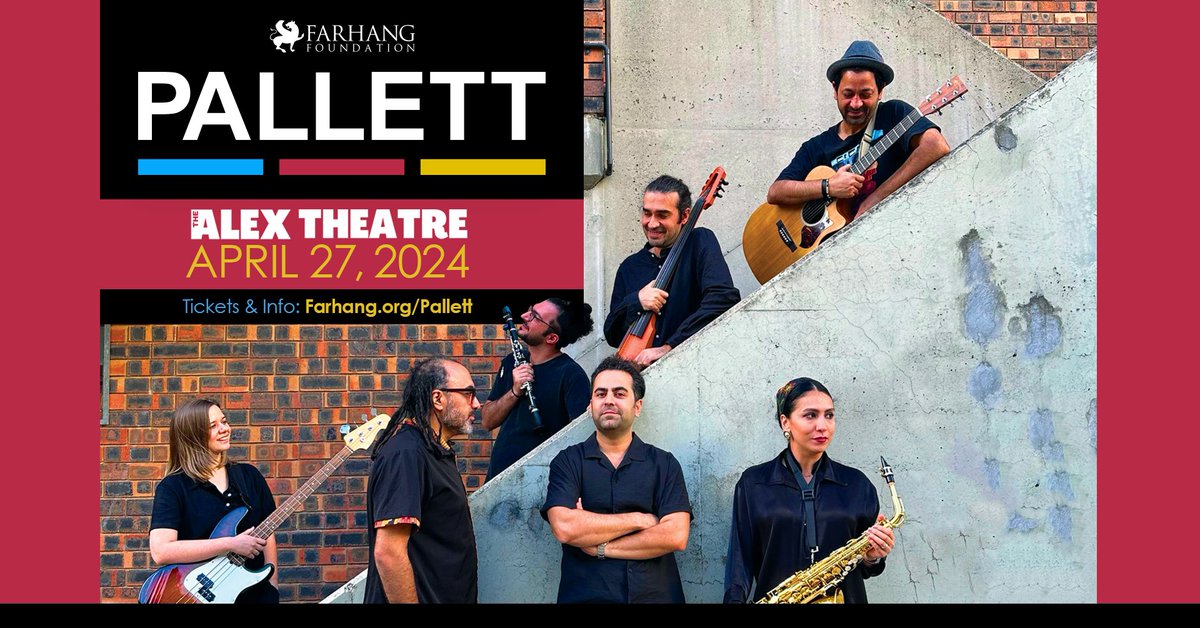 PALLETT is back! Live in L.A. on April 27. Tickets now on sale via Farhang.org/Pallett After a long eight year hiatus away from Los Angeles, PALLETT is back and ready to captivate audiences at the historic Alex Theatre of Glendale.