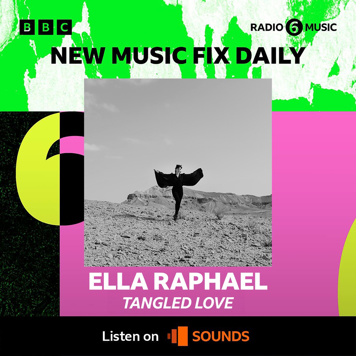 #EllaRaphael's new single 'Tangled Love' has been played on @BBC6Music's 'New Music Fix' show with @TomRavo and @djdebgrant ! More exciting news coming soon 🪄

Listen back (around 1:10:30): bbc.co.uk/sounds/play/m0…