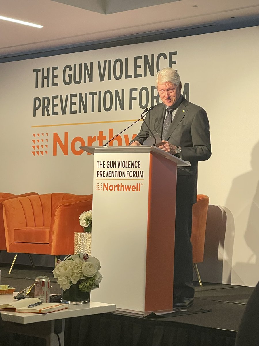 Honored to represent @MGH_GVPC at the Northwell Gun Violence Prevention Forum with keynote speaker @BillClinton #thisisourlane #enough
