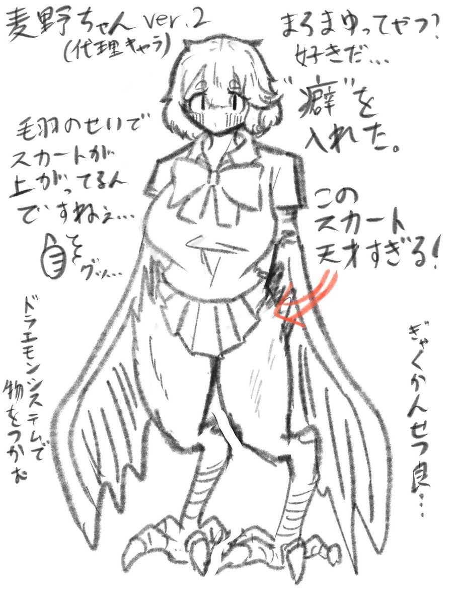 深夜だからこんな代理キャラに癖を詰めて改良したラクガキを投稿しても許される。
次から麦野ちゃんはこれで描こうかな… 