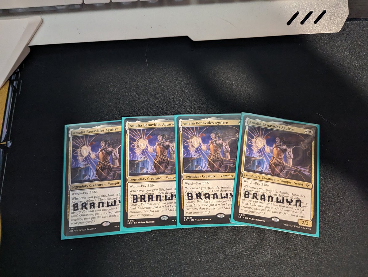 After losing round 15, getting knocked out of the re-queue for Seattle, I was wandering the hall and noticed the artist for our favorite goth vampire barista mommy was at #MCChicago, got them signed and didn't drop a match after. Gotta figure out how to play her in standard now.