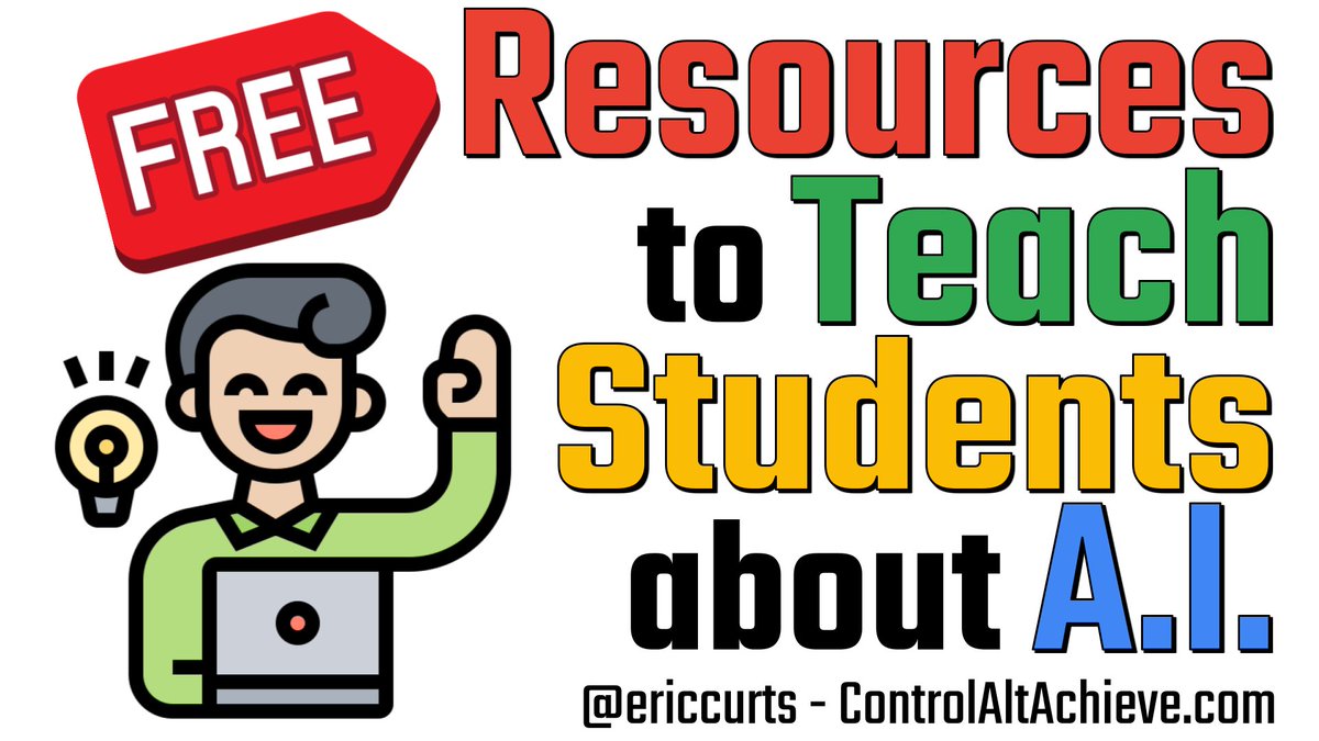 Eric Curts (@ericcurts) on Twitter photo Free Resources to Teach Your Students about AI - controlaltachieve.com/2024/02/teach-…
💡 Lessons, activities, videos, etc.
🧰 AI tools, uses, misuse, more
🏫 All free for schools
#edtech #AI <a href="/GoogleForEdu/">Google for Education</a> <a href="/CommonSenseEd/">Common Sense Education</a> <a href="/codeorg/">Code.org</a> <a href="/aiedu_org/">The AI Education Project (aiEDU)</a> Free Resources to Teach Your Students about AI - controlaltachieve.com/2024/02/teach-…
💡 Lessons, activities, videos, etc.
🧰 AI tools, uses, misuse, more
🏫 All free for schools
#edtech #AI <a href="/GoogleForEdu/">Google for Education</a> <a href="/CommonSenseEd/">Common Sense Education</a> <a href="/codeorg/">Code.org</a> <a href="/aiedu_org/">The AI Education Project (aiEDU)</a>