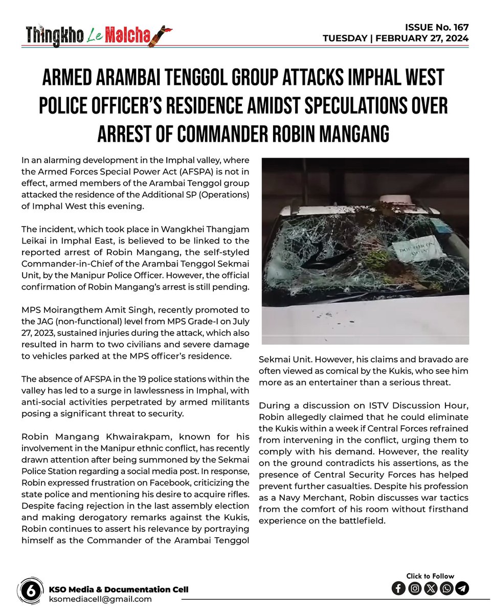 Sumkawn's tweet photo. Manipur #Imphal
Sate forces @manipur_police under attacked by #ArambaiTenggol, the india version of Afghanistan in the making
#Re_ImposeAFSPAInManipurValley immediately to #SaveImphal and #SaveManipur
@PIBHomeAffairs @HMOIndia @PMOIndia @Spearcorps @adgpi @official_dgar @MIB_India @ANI @PTI_News @SushantSin @sardesairajdeep