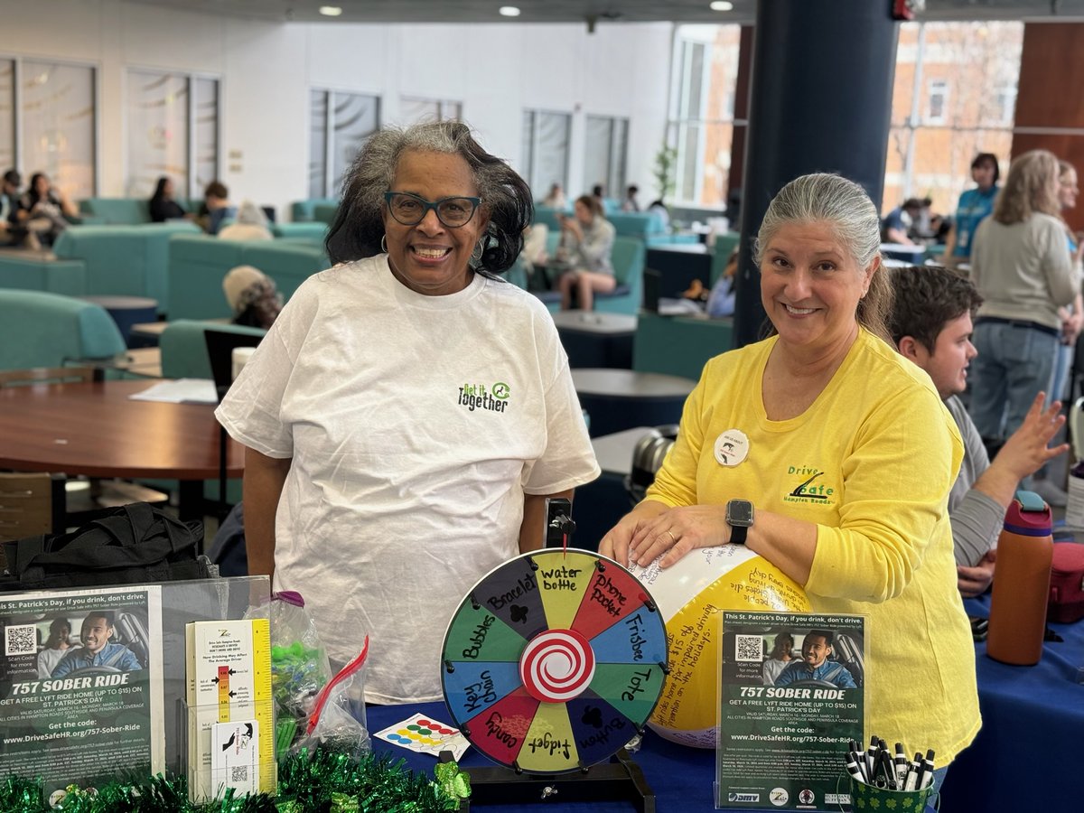 DriveSafeHR's tweet image. @DriveSafeHR is at ODU&apos;s Spring Break Fair. Safety is the key to an unforgettable spring break experience! 🌴🌊 Join us in learning about the different ways to stay safe during the break. Let&apos;s make this break both enjoyable and secure! #SafeSpringBreak #DriveSober #757Sober_Ride