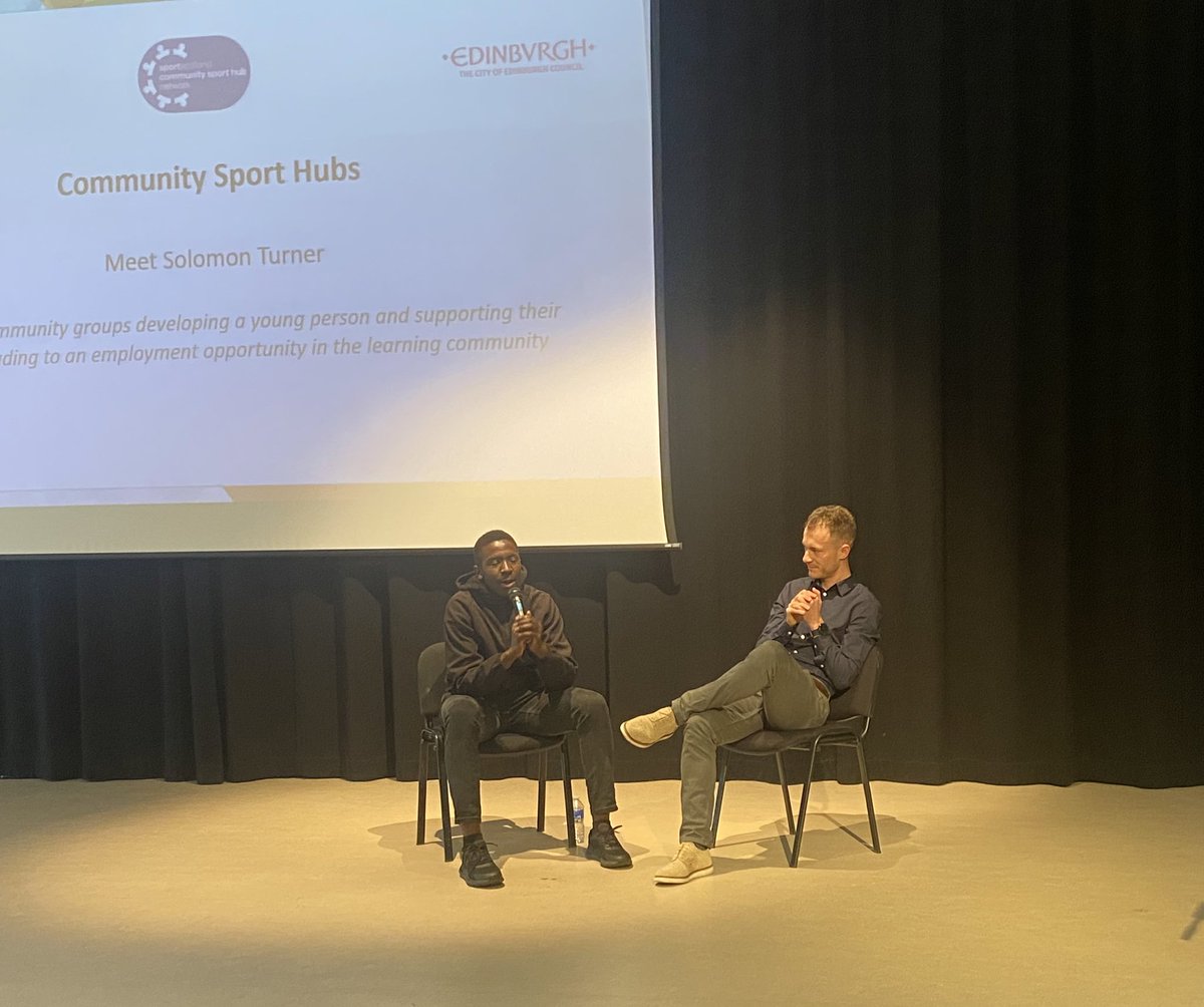 Our Solomon in the Q&amp;A hot seat at the Head Teacher / Educator Conference today….. a super ambassador for the Mighty Leith! 👏👏