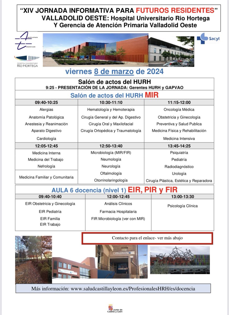 IbnRosa's tweet photo. XIV Jornada informativa para Futuros Residentes Valladolid Oeste #HURH #GapVao #Asvao #SomosRioHortega
✔️Anímate a venir o síguelo online
▶️8 de marzo
#mir2024 #EIR #FIR #PIR
Os esperamos!!! https://t.co/WDRNMFGuTw