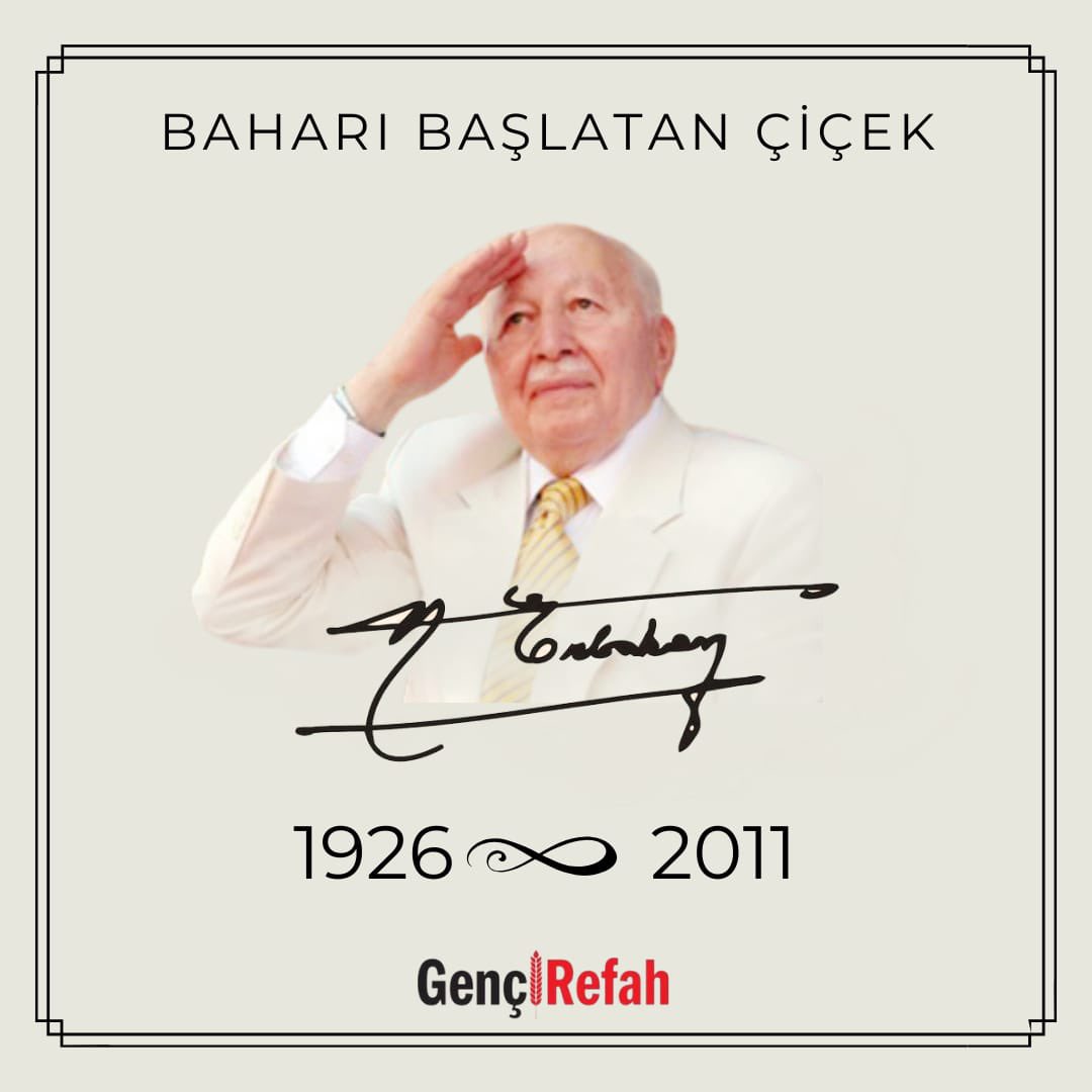 “Aslında bütün mesele şerefli bir ölüm içindir.”

Ebedi Liderimiz, Merhum Prof. Dr. Necmettin Erbakan Hocamızı vefatının 13. sene-i devriyesinde hasret, rahmet ve minnetle anıyoruz.