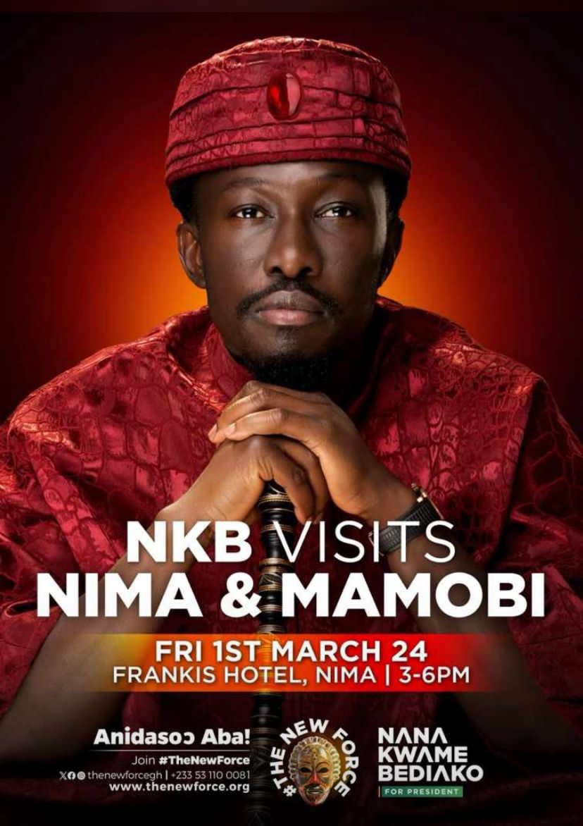 Iam_McSouL's tweet photo. NKB visit Nima and Mamobi on 1st March 24(Fri). Frankis Hotel Nima 3-6hours.

#TheNewForce 
———————————————————
NATO 2M Express Mommy Debbie Mohammed Kudus Nadia https://t.co/lYffMzSJVs