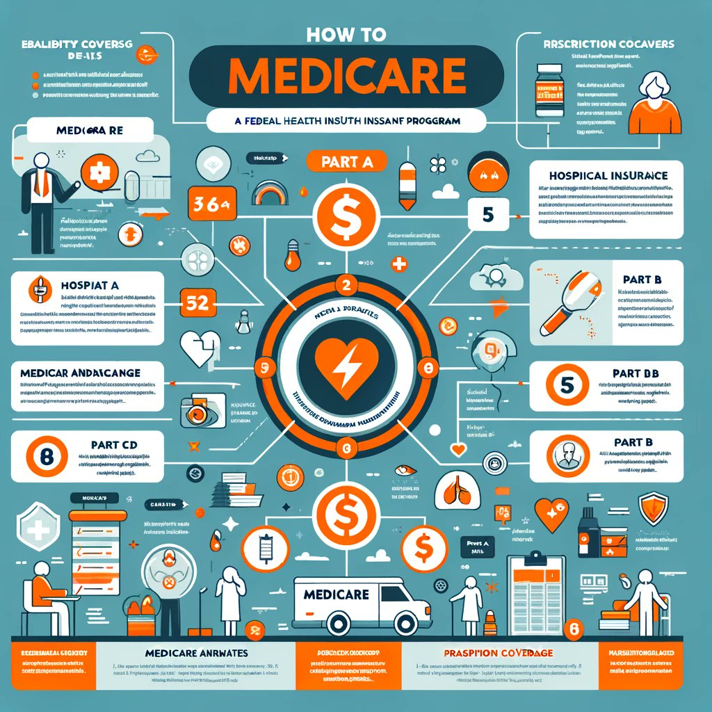 I asked ChatGPT to design an infographic explaining how Medicare works. I don't think it's ready to put our @KFF experts out of work. (I will say that Medicare has indeed gotten quite complicated, but not as incomprehensible as this infographic would suggest.)