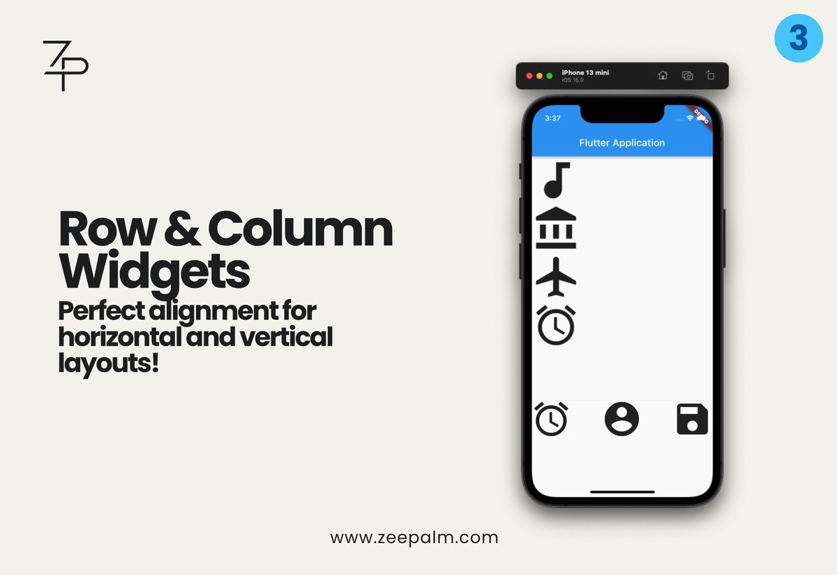zeepalmofficial's tweet image. Unlock the potential of Flutter app development with these top 5 widgets. Elevate your UI, enhance functionality, and master the essentials.
#FlutterWidgets #AppDevelopment