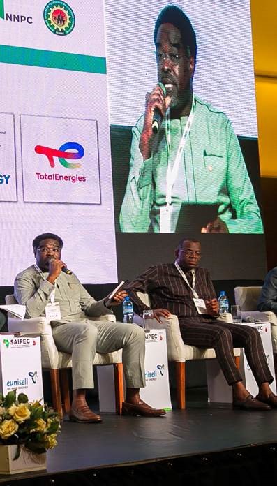 Manager, NCD Capacity and Supplier Development, Kenechukwu Akubue while speaking during his panel session at #SAIPEC2024