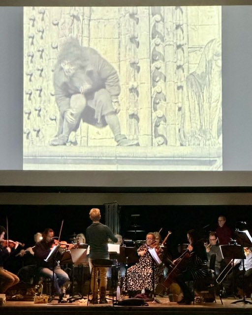 Rehearsals for tonight’s Film & Live Orchestra event @stgeorgesbris - it’s going to be epic! stgeorgesbristol.co.uk/whats-on/the-h… #thehunchbackofnotredame #silentfilm #bristolevents