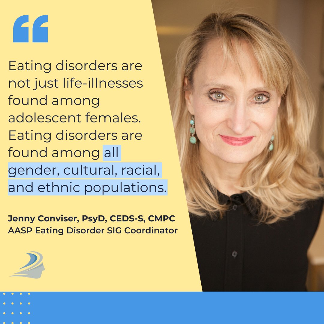 AASPTweets's tweet image. In recognition of #NationalEatingDisorderAwarenessWeek, AASP Eating Disorder Special Interest Group coordinator Jenny Conviser is bringing awareness and support to those affected by eating disorders in sport and athletics. #EDAW #EDAW2023 #AASP