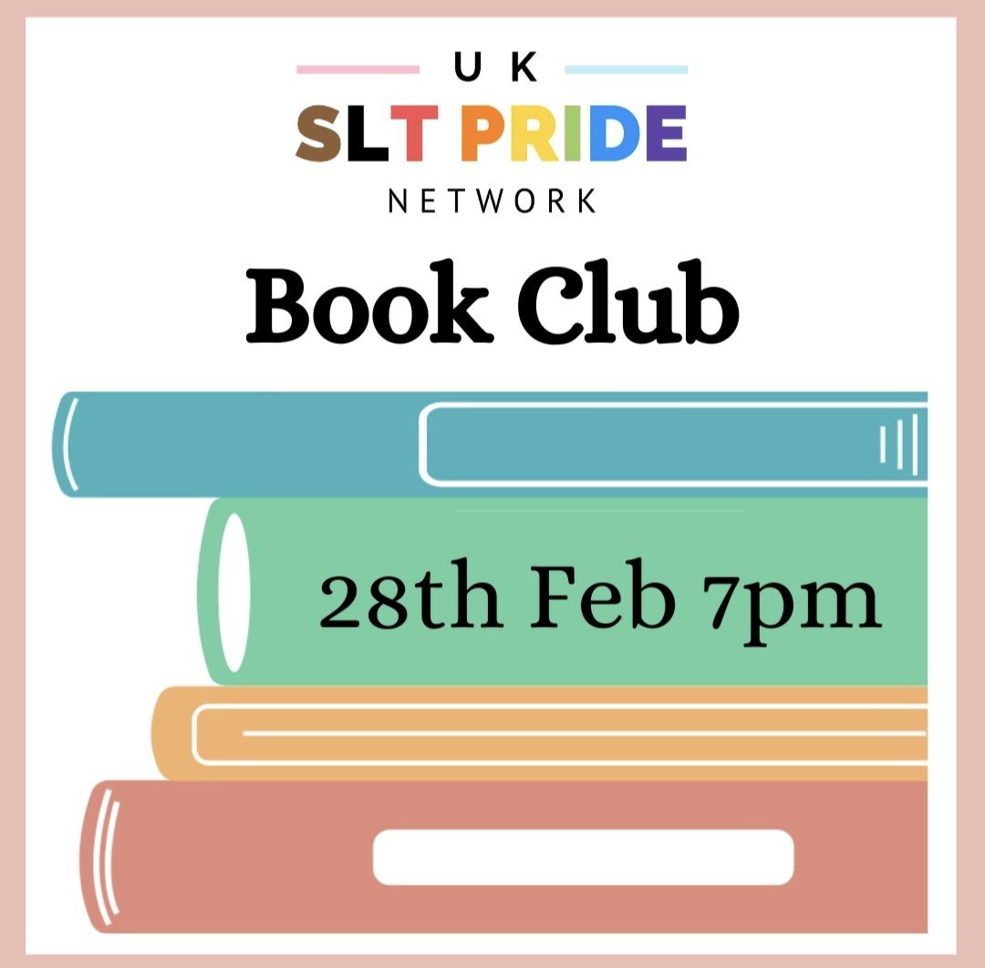 We're getting ready to host our first book club tomorrow night 📖 Join us online at 7pm. No pressure to contribute or have started the book yet. Find out more at uksltpride.wordpress.com/2024/02/17/boo…