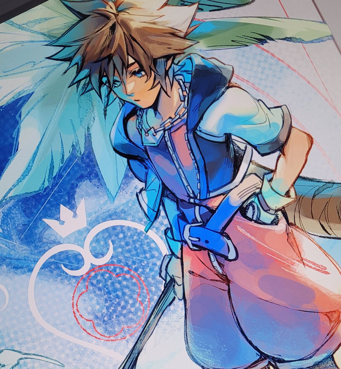 ソラ(キングダムハーツ) 「kh cd charm wip .. excited to finish thi」|✦ lin 連靖嵐のイラスト