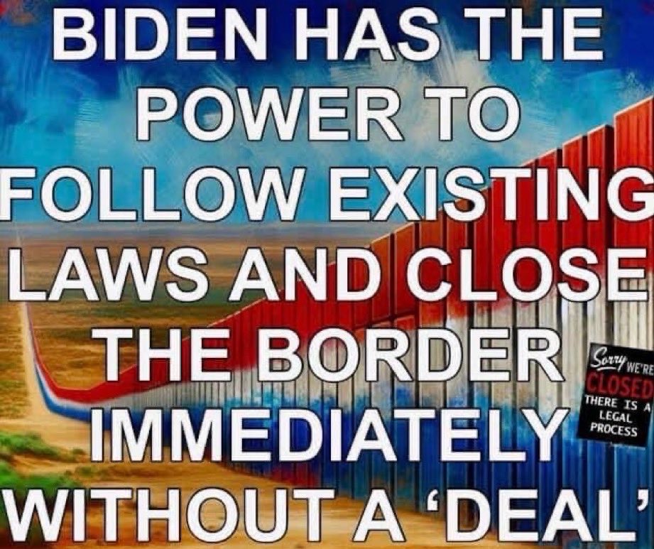 MarieIsabellaB's tweet image. He doesn’t need a border bill to enforce laws that already exist!😡🤬