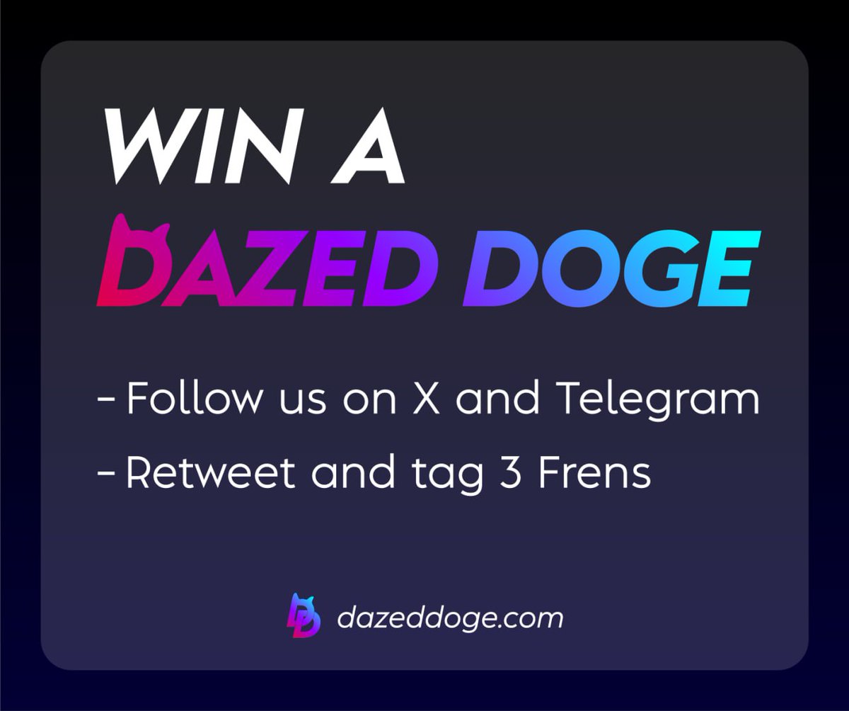 Hey, Dogeville! 🌟 Get ready for an exciting launch with <a href="/dazed_doge/">DazedDoge</a> in our Telegram group!  t.me/DazedDoge  🚀🐾 #PulseChain #NFT #competiton #PLSX #TangGang