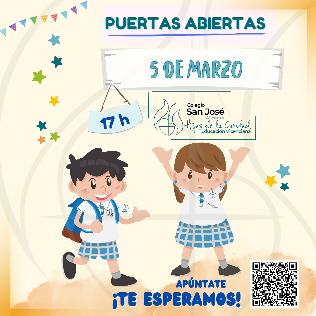 ¡Ven a conocernos!
 Puertas abiertas en el colegio San José Hijas de la Caridad de Alicante.