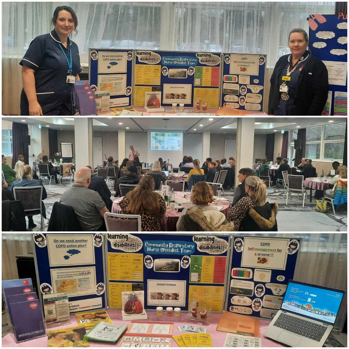 Notts ICS meeting promoting the new COPD action plan for learning disability patients. Self management for everyone 👍♥️