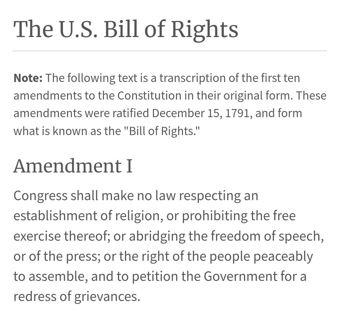 BretRickerson's tweet photo. @JarretW @facta_materia @Victorshi2020 You are the reason why literacy is so important. The First Amendment says, "Congress shall make no law prohibiting/abridging the freedom of speech.." Last I checked, the judicial branch (judges are part of this) is not part of Congress. https://t.co/S5D4eklu41